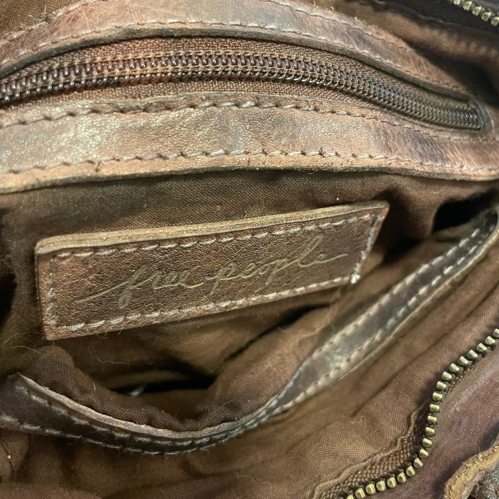 Free People Brown Leather Crossbody Bag - Picture 2 of 5